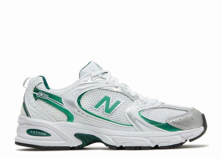 New Balance 530 White Nightwatch Green Shock Resistance