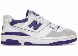 New balance 550 'White Purple' Durable tread Walking Focus