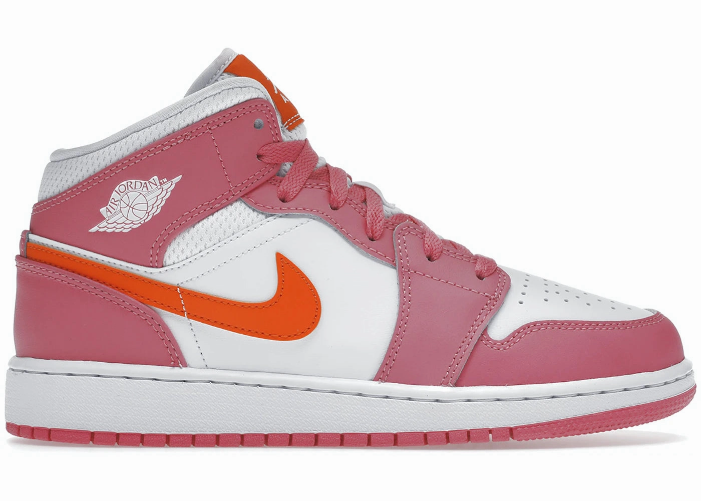 Jordan 1 Mid Pinksicle Safety Orange Square Toe