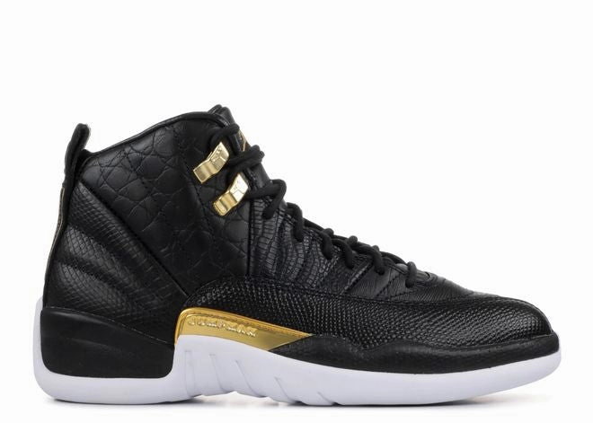 Jordan 12 Retro Black Metallic Gold White (W) (Preowned Size 6W) Resilient