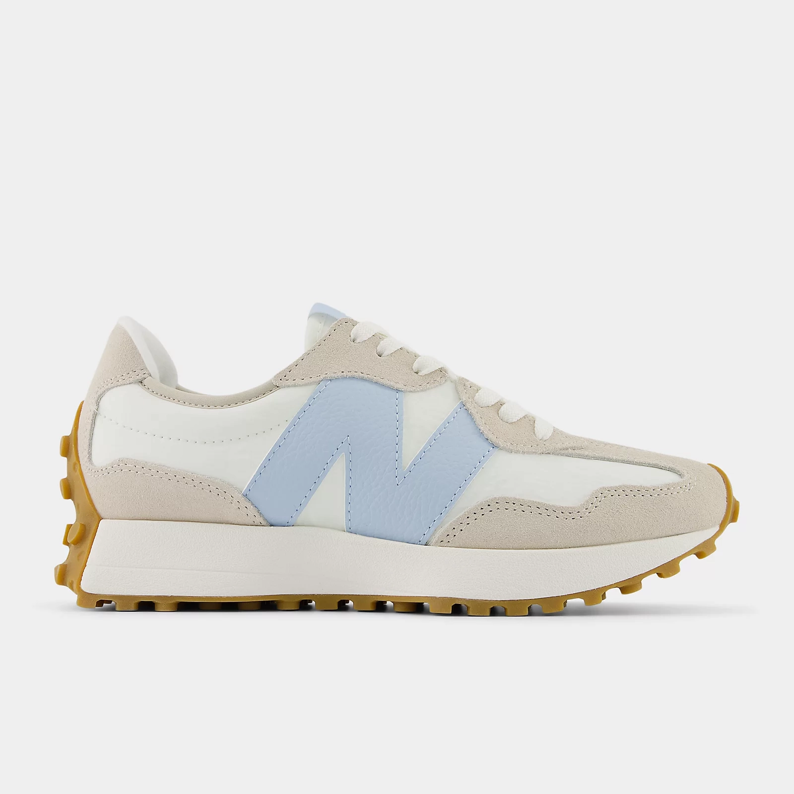 Women's New Balance 327 'Sea Salt/Light Blue' Adjustable Laces