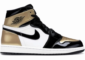 Flat Outsole Anti Perspiration Jordan 1 Retro High NRG Patent Gold Toe (Preowned Size 10)