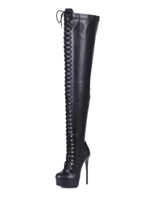 Mouchard Matte Thigh High Boots