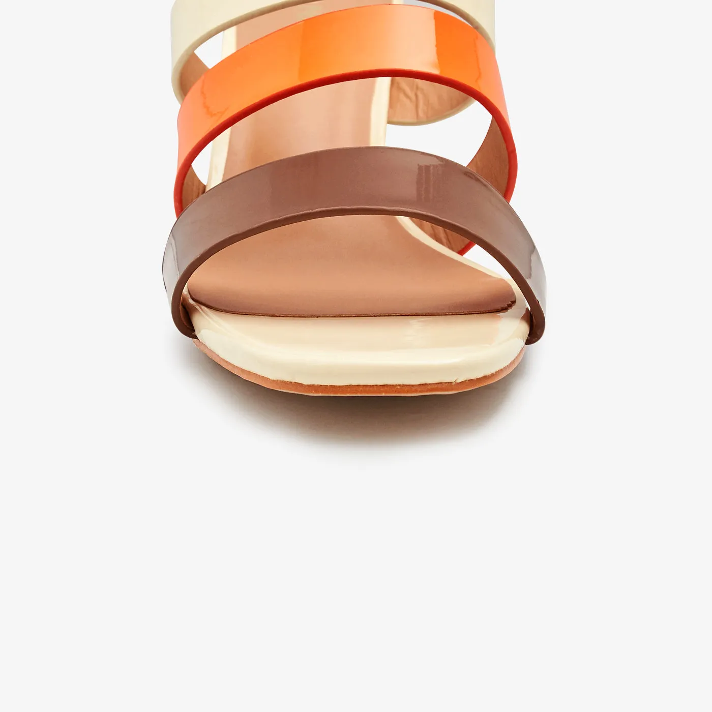 Multi strap Block Heels