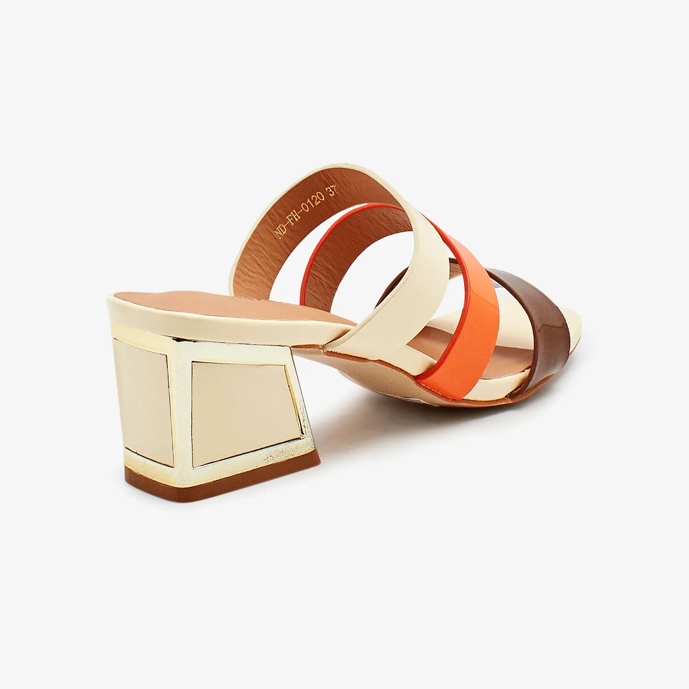 Multi strap Block Heels
