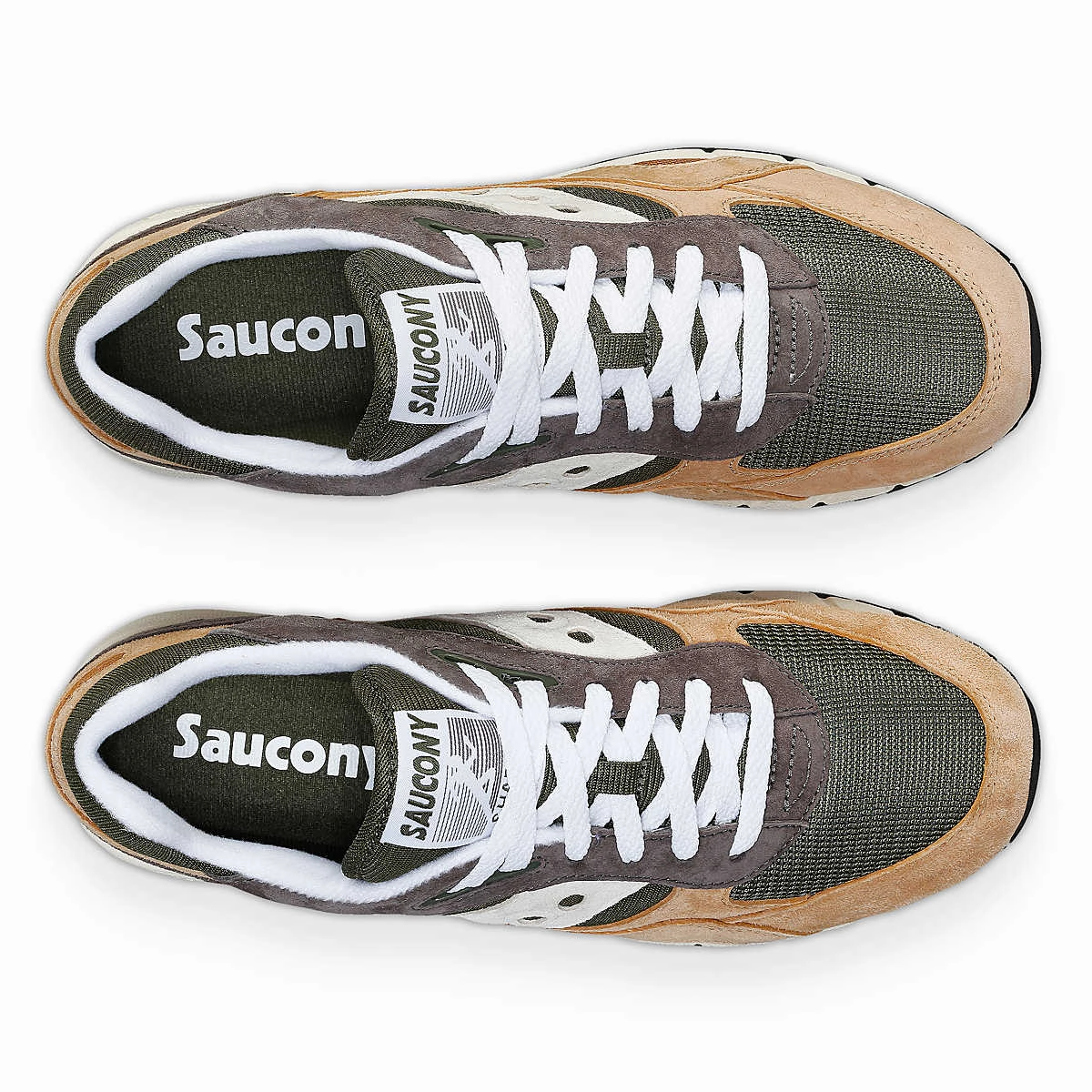 Saucony Shadow 6000 'Green/Brown' kids' shoe look