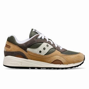 Saucony Shadow 6000 'Green/Brown' casual sneakers Reflective details