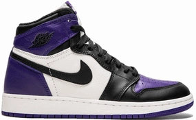 Jordan 1 Retro High Court Purple (GS) running in a lake area shoes daytime running shoes
