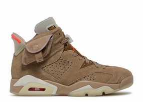 Jordan 6 Retro Travis Scott British Khaki (Preowned Size 8.5) compression foam running on treadmills