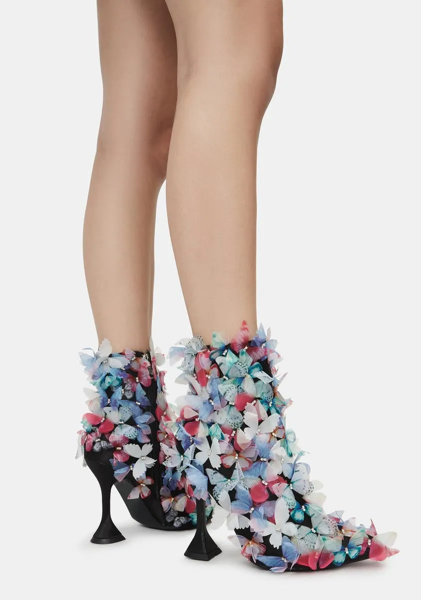 Multicolor Butterfly Booties