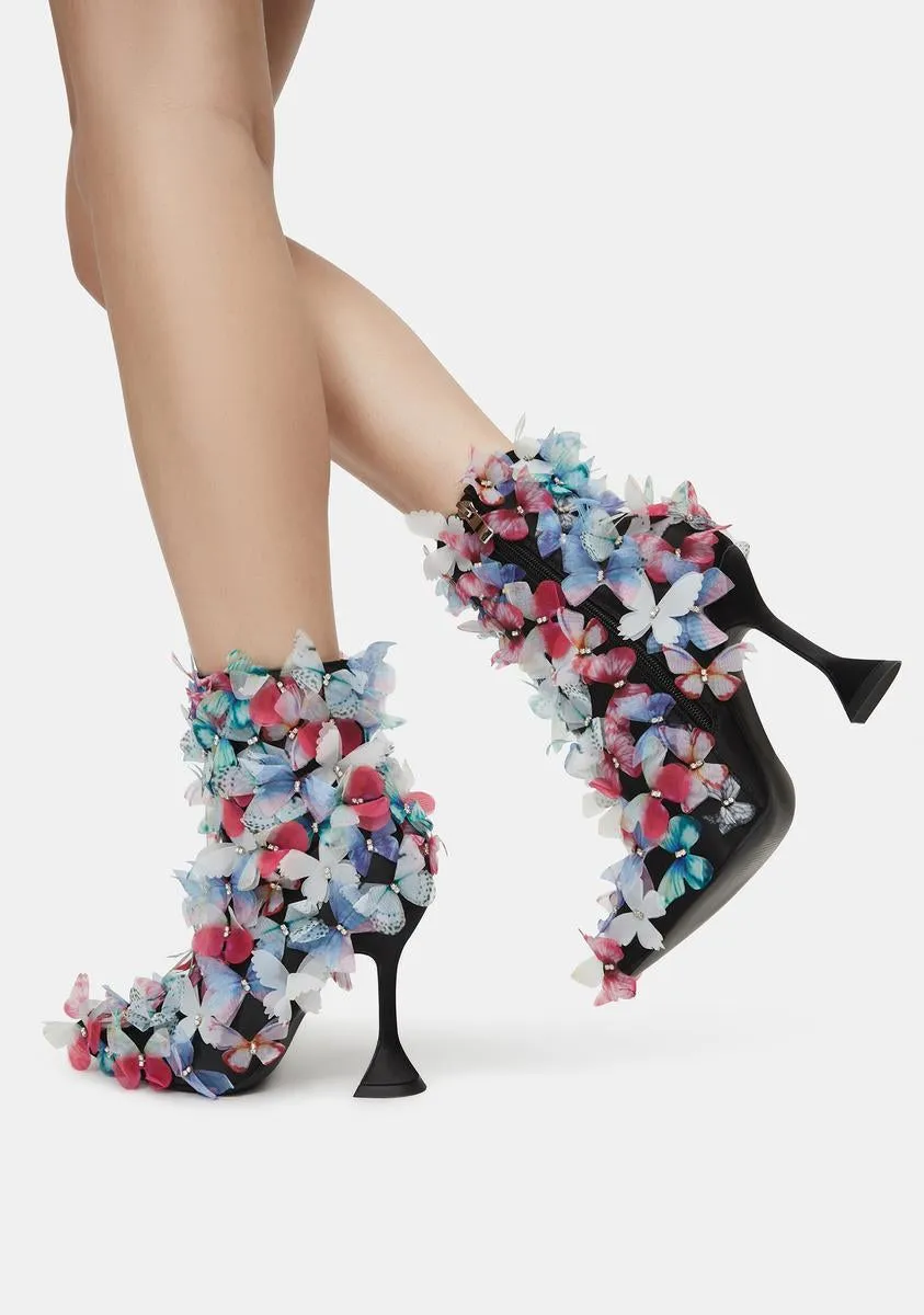 Multicolor Butterfly Booties