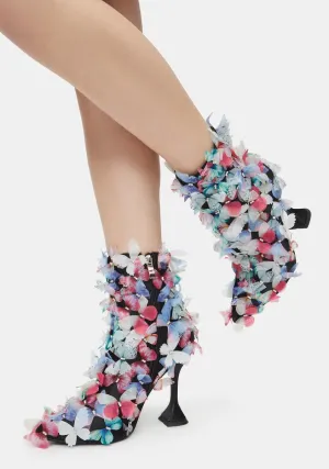 Multicolor Butterfly Booties