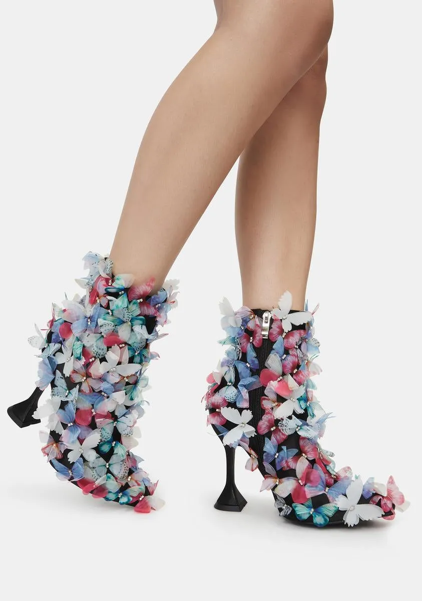 Multicolor Butterfly Booties