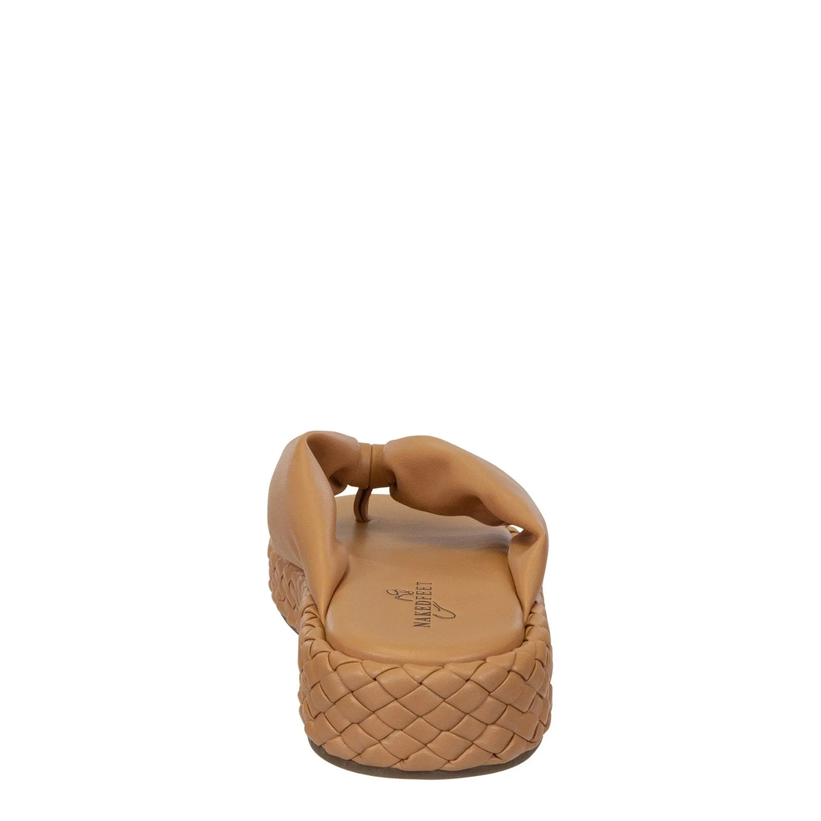 Naked Feet: COSTA in CAMEL Platform Sandals