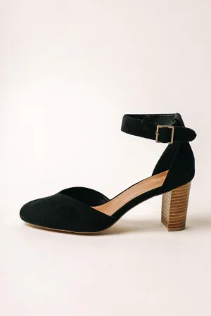 Nala Ankle Strap Heels in Black