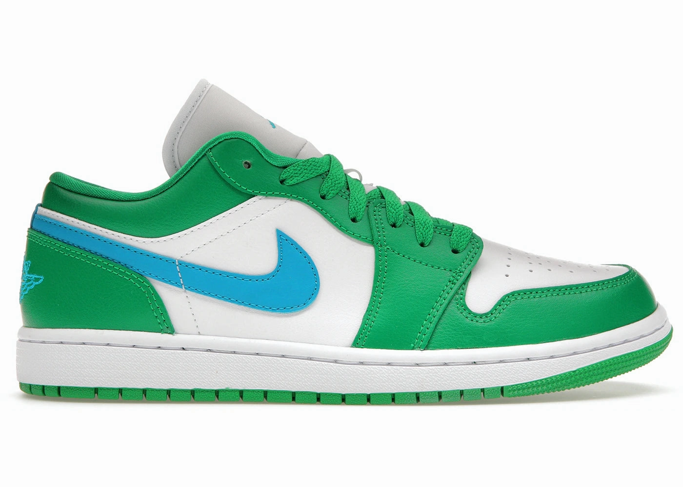 Zero Drop Platforms Jordan 1 Low Lucky Green Aquatone