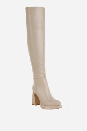 Nenana Faux Leather Knee-High Boots