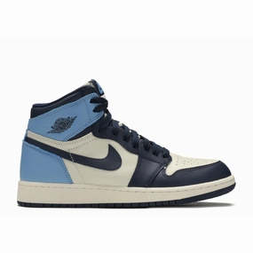 Lockdown Heel Air Jordan 1 Retro High OG "Obsidian UNC" (GS/Juniors) (2019)