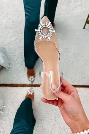 Night In The Hamptons Billini Bejeweled Slingback Heels (Nude)