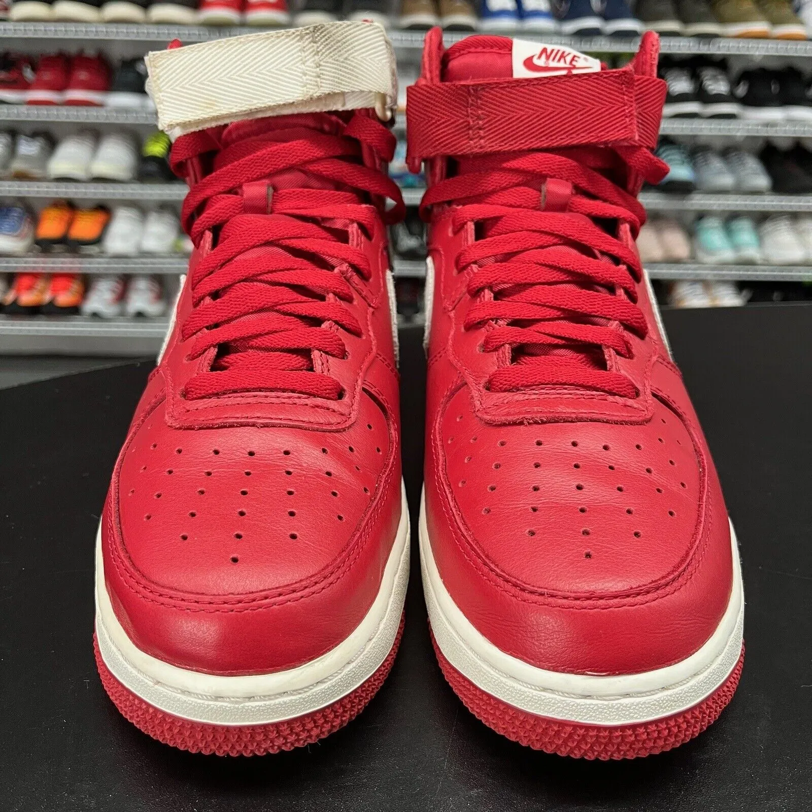 Nike Air Force 1 High QS NAI-KE China Red Summit White 743546-600 Men's Size 8.5