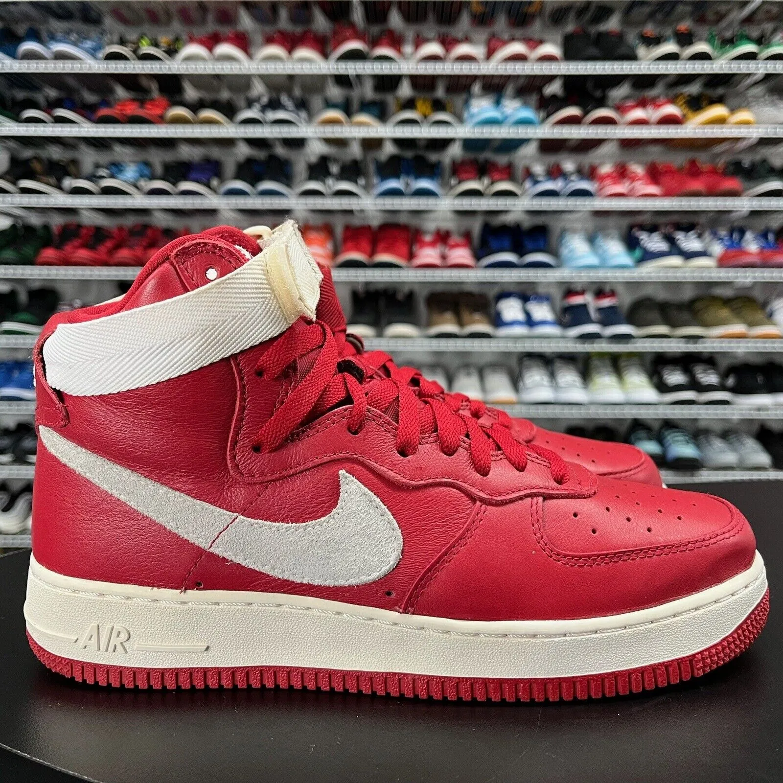 Nike Air Force 1 High QS NAI-KE China Red Summit White 743546-600 Men's Size 8.5
