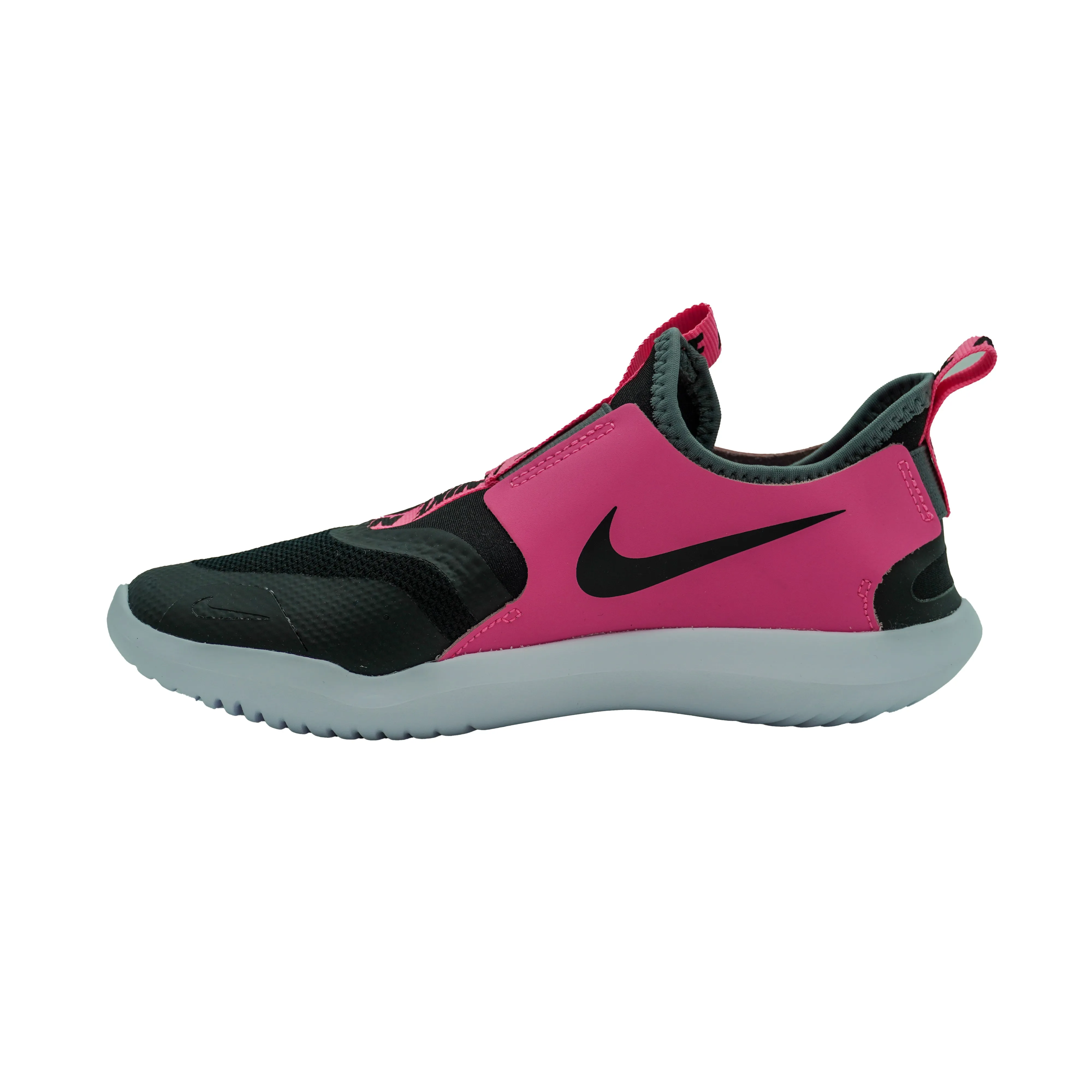 Nike Girl's Flex Runner Slip On Athletic Shoes Pink Black Size 3Y