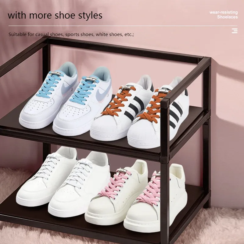 No Tie Shoe Laces Press Lock Shoelaces Without Ties Elastic Laces