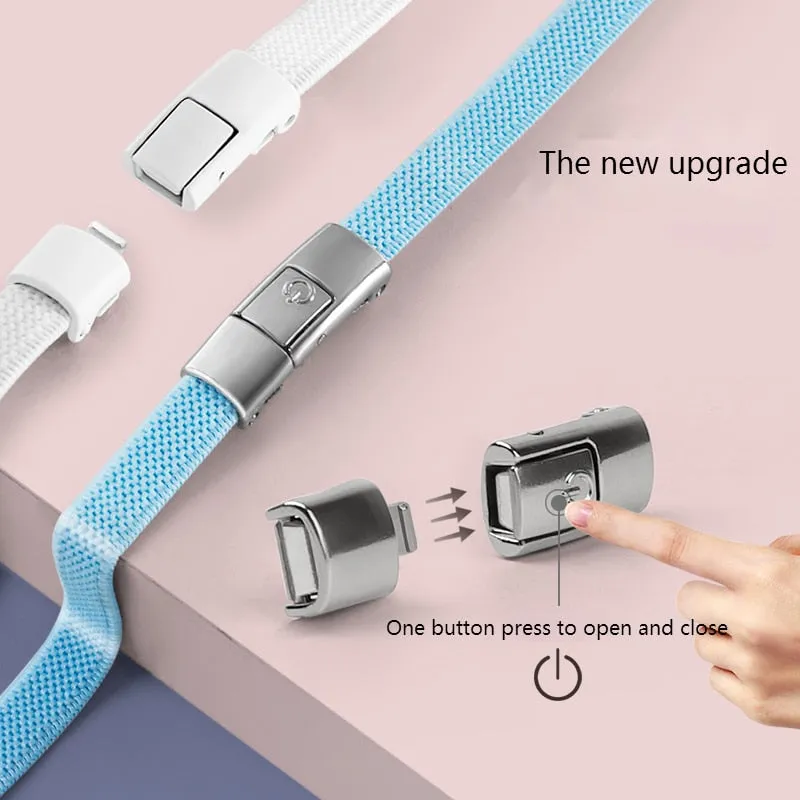 No Tie Shoe Laces Press Lock Shoelaces Without Ties Elastic Laces