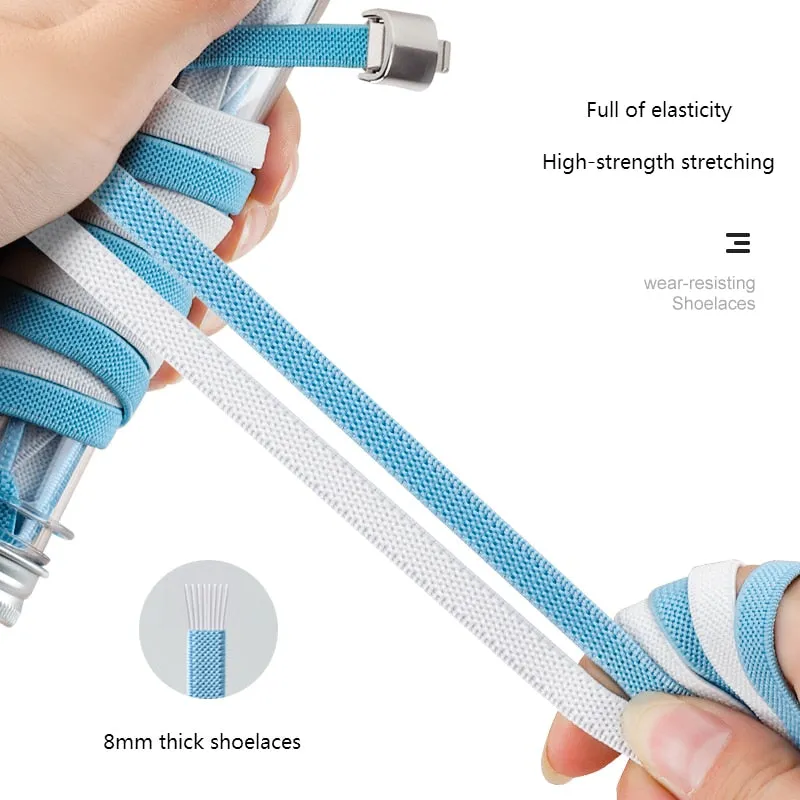No Tie Shoe Laces Press Lock Shoelaces Without Ties Elastic Laces