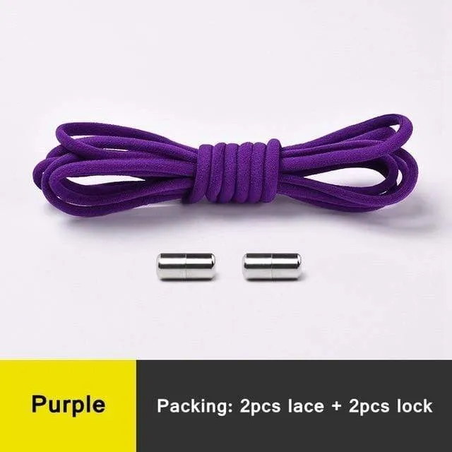 No tie Shoelaces Round Elastic Shoe Laces For Sneakers Shoelace Quick Lazy Laces Shoestrings