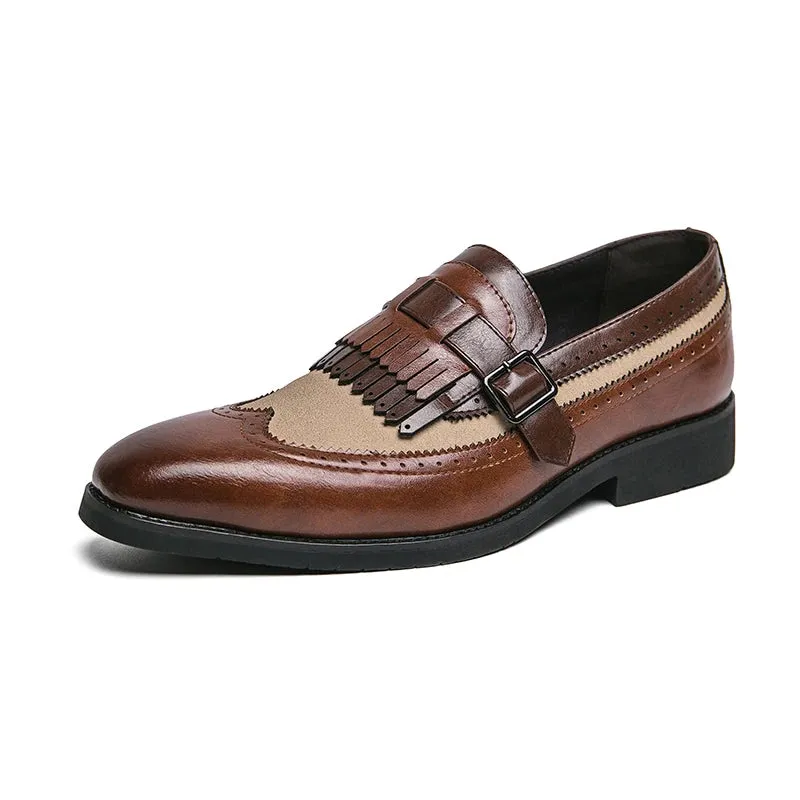 Noble Wingtip Fringe Loafers