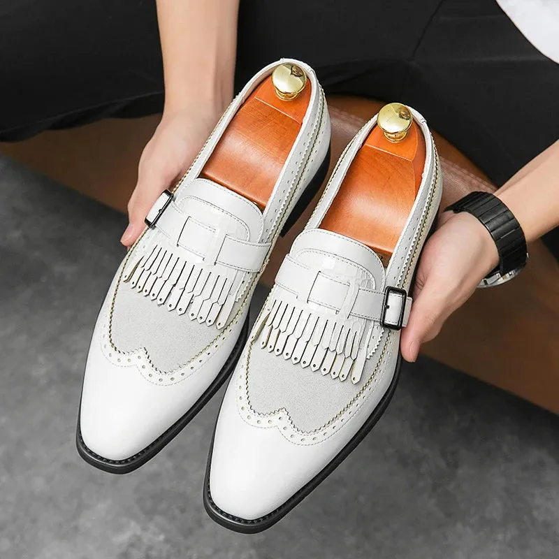 Noble Wingtip Fringe Loafers