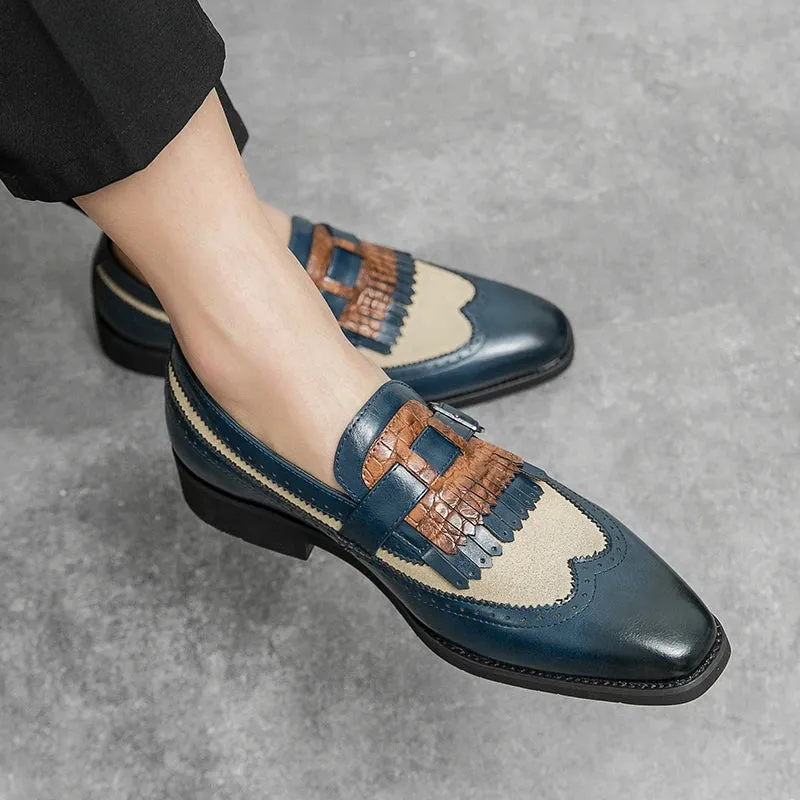 Noble Wingtip Fringe Loafers
