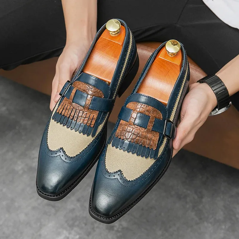 Noble Wingtip Fringe Loafers
