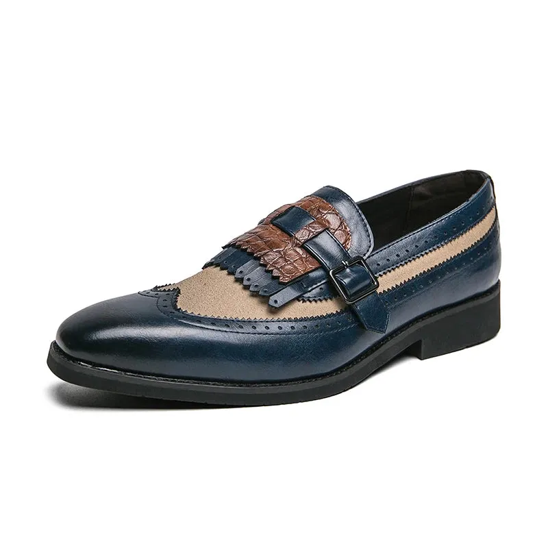 Noble Wingtip Fringe Loafers