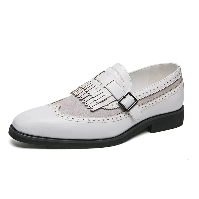 Noble Wingtip Fringe Loafers