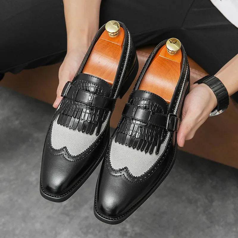 Noble Wingtip Fringe Loafers