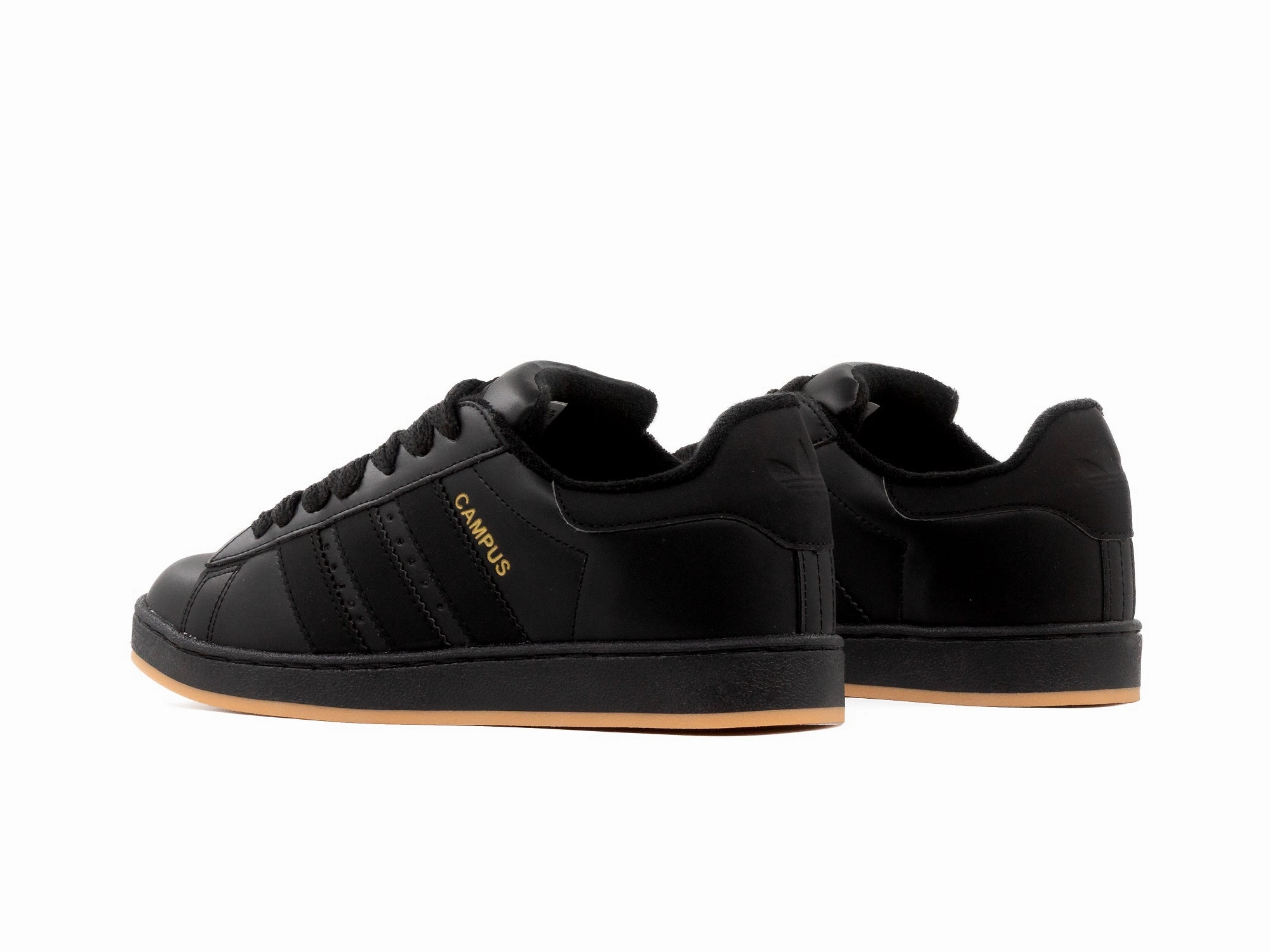 Tenis Campus Negro Total Suela Ambar Anti Slip