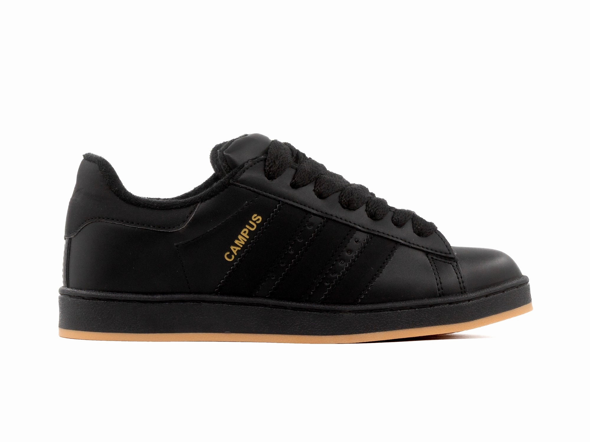 Tenis Campus Negro Total Suela Ambar Dirt Walk