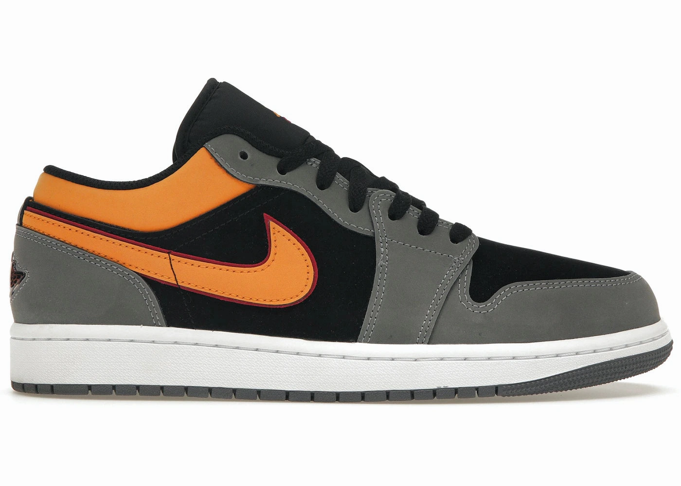 Jordan 1 Low SE Light Graphite Vivid Orange Dynamic Fit Lacing Ultra Cushion