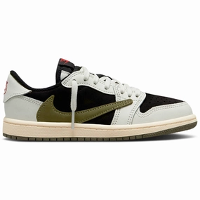 Adaptive Fit High Performance Fit Travis Scott X Jordan 1 Retro Low OG SP "Olive" (PS / Kids) (2023)