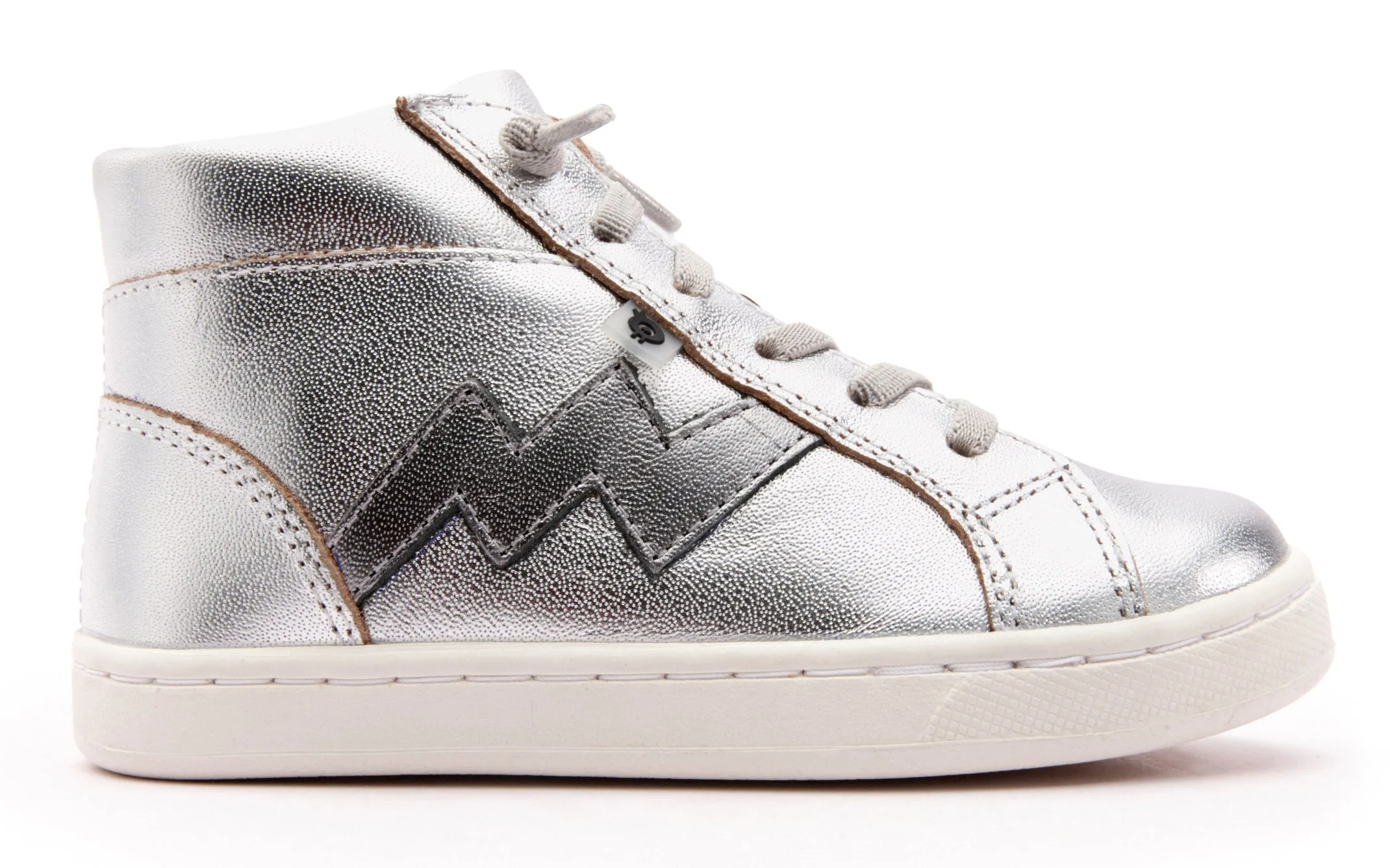 Old Soles Girl's & Boy's 6126 Bolty High Top Sneaker - Silver/Rich Silver