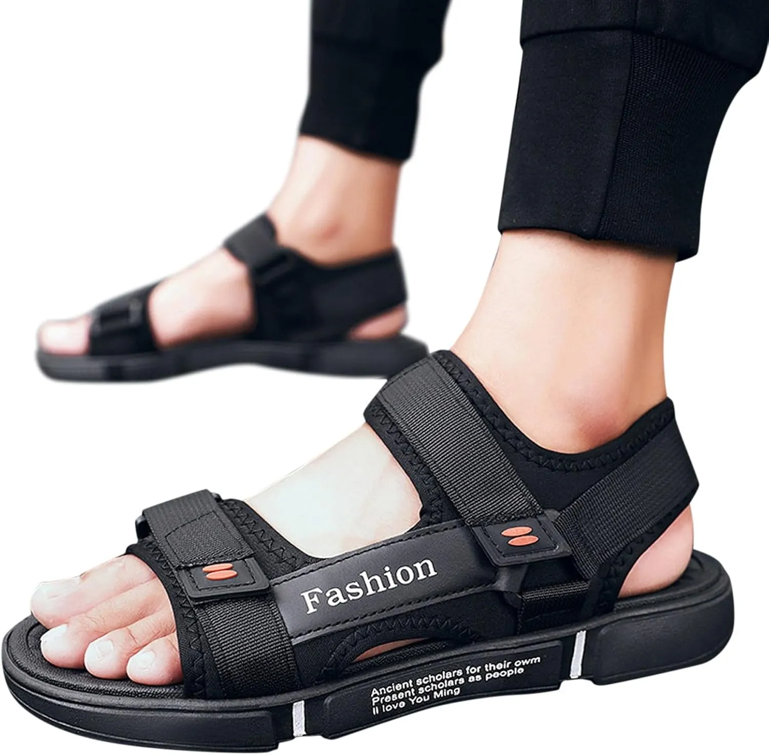 Orthopedic Recovery Sandals for Men Arch Support Walking Breathable Mesh Beach Sports Sandals with Adjustable Strap