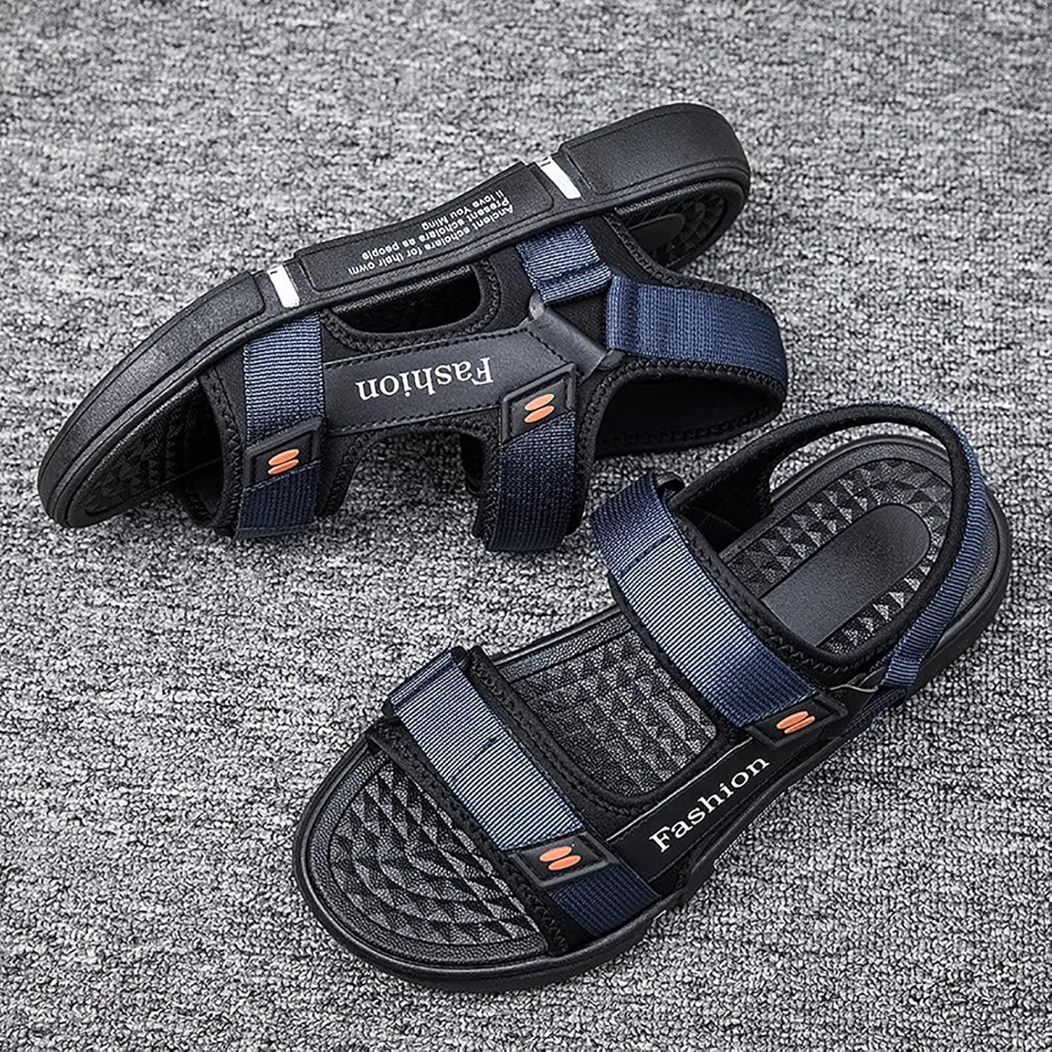 Orthopedic Recovery Sandals for Men Arch Support Walking Breathable Mesh Beach Sports Sandals with Adjustable Strap