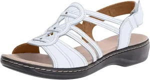 Orthopedic Sandals for Women Summer Comfort Walking Flats Cutout Design Adjustable Casual Slingback Shoes