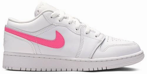 Reinforced toe cap Low Profile Collar Padding Air Jordan 1 Low (GS) "White Neon"