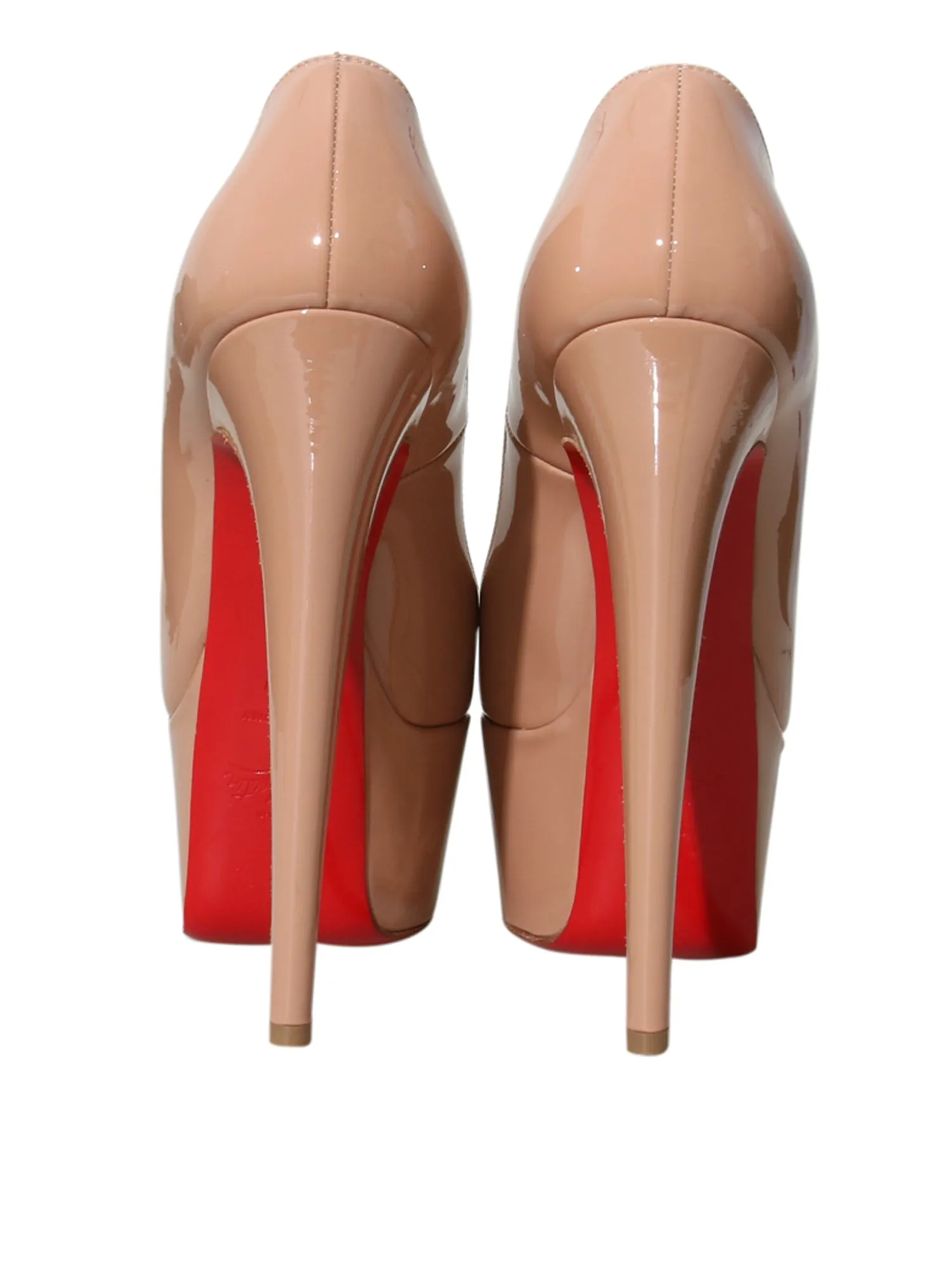 Patent Leather Platform Peep Toe Heels
