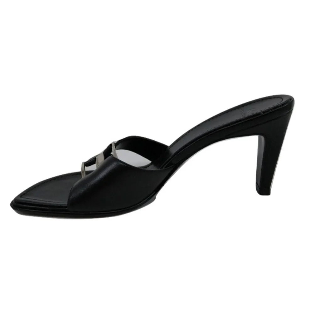 Penne Black Leather Anne Klein Sandal
