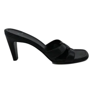 Penne Black Leather Anne Klein Sandal