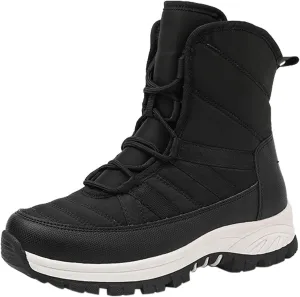 peqiut Womens Snow Boots Winter Snow Shoes Round Toe Non Slip Winter Ankle Boots Fashion Short Outdoor Booties Comfort